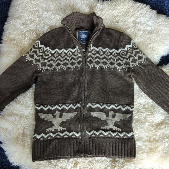 Bluenotes Denim Co Zip Cardigan Sweater - Picture 3 of 10